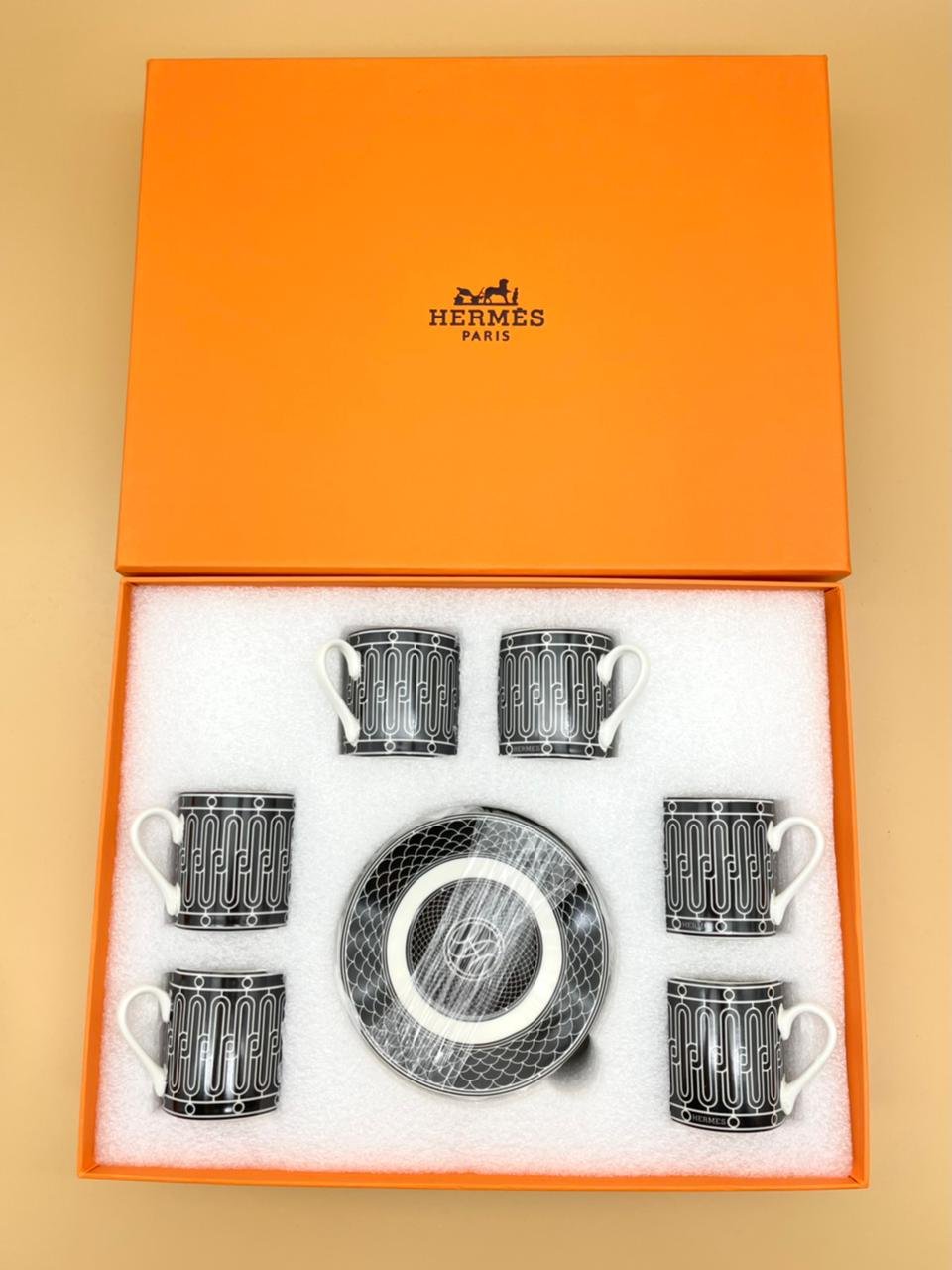 Hermes Turkish coffee set of six - Hermes Turkish Coffee Cups | Aleppo Gift UAE